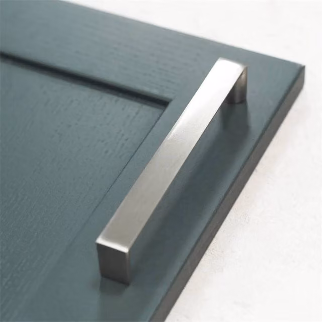 SPETLEK Set of 10 Brushed Nickel Silver Square Bar Cabinet and Drawer Handles, 160mm – 1