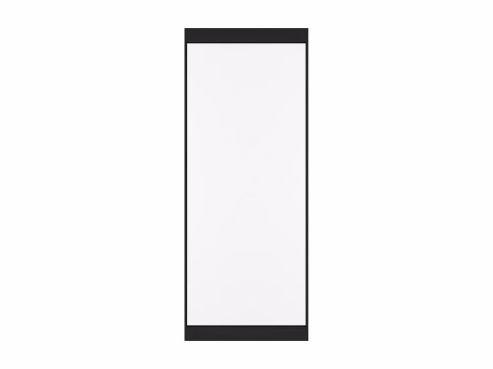 Vente-unique Minimalist Black Aluminium Sliding Door with Frosted Tempered Glass, H: 210.0 cm, W: 93.0 cm – 1