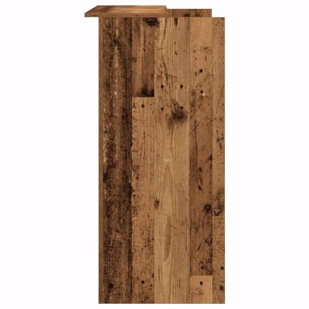 Berkfield Home Reception Desk in Old Wood Brown, W/D/H: 100 x 50 x 103.5 cm – 2