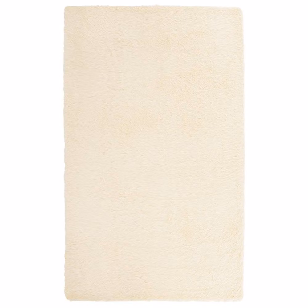 Berkfield Home Navarra Shaggy High Pile Rug, Cream/Beige, W: 80 cm, D: 150 cm – 1