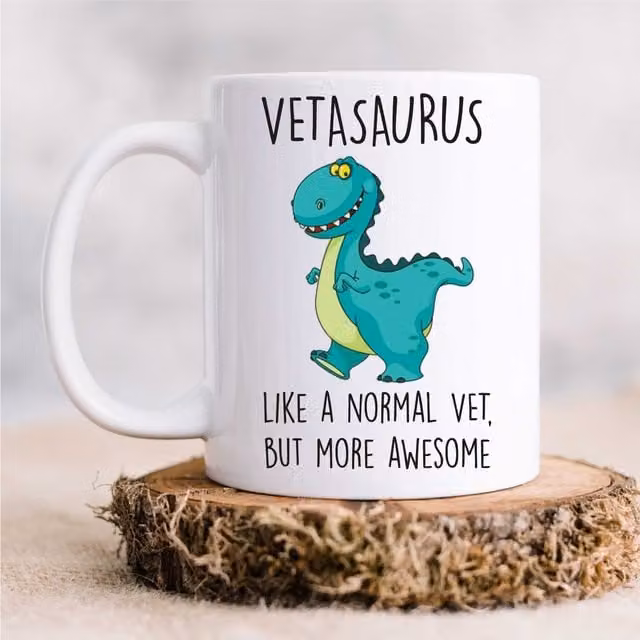 60 Second Makeover Limited Vetasaurus White Ceramic Mug