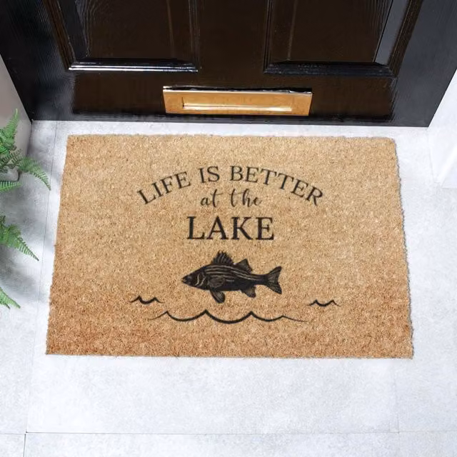 Artsy Mats Life Is Better At The Lake Doormat, Brown, W/D/H: 60 x 40 cm – 1