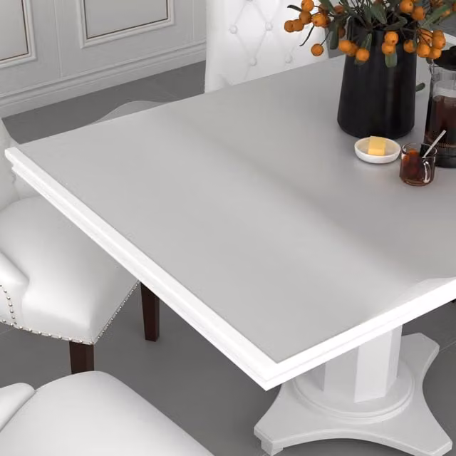 Berkfield Home Matt Transparent PVC Table Protector W/D: 90 x 90 cm – 1