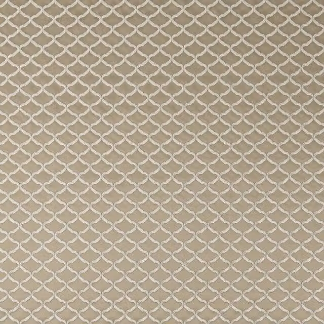 Clarke & Clarke Reggio Beige Graphic Linen Fabric