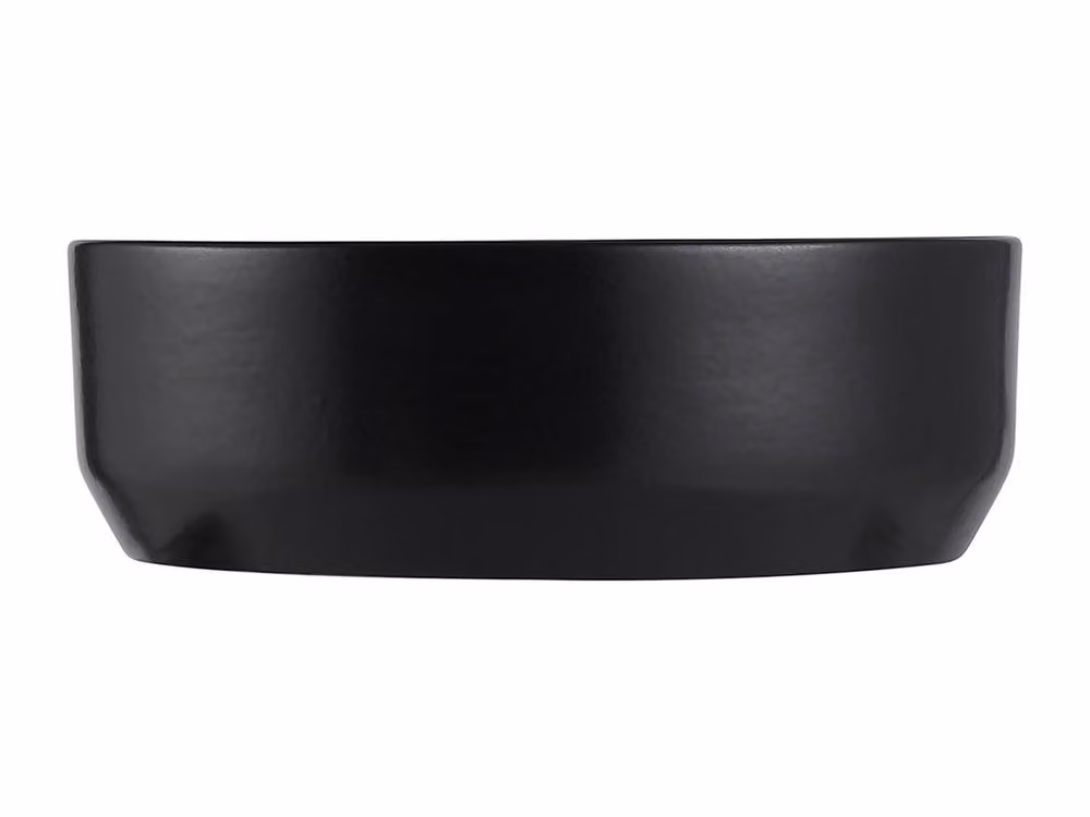 Vente-unique Kanelle II Round Ceramic Washbasin in Black, Diameter: 36 cm – 3