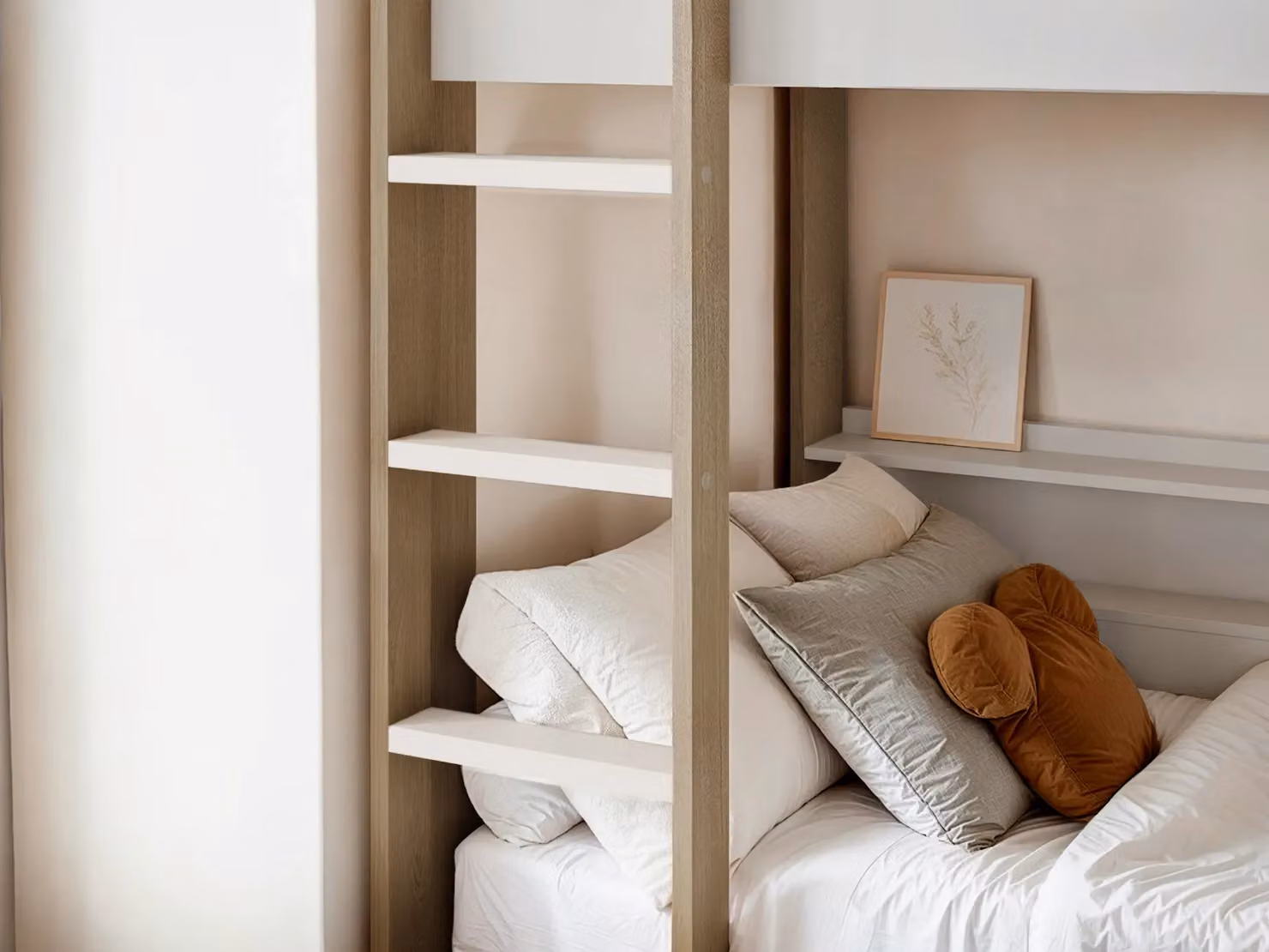 Noomi Bodie Solid Wood Bunk Bed in Light Oak, W/D/H: 90 x 200 x 186.5 cm – 2
