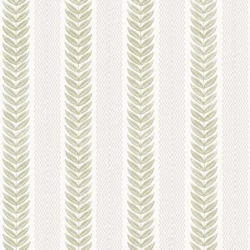 Rasch Chelsea Stripe Botanical Wallpaper in Green Matt Paper – 1