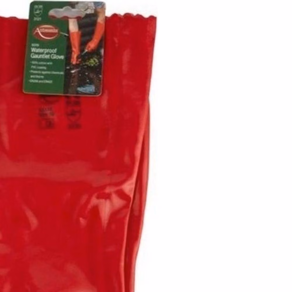 Ambassador Waterproof Cotton Gauntlet Glove in Red, Size: XL – 2