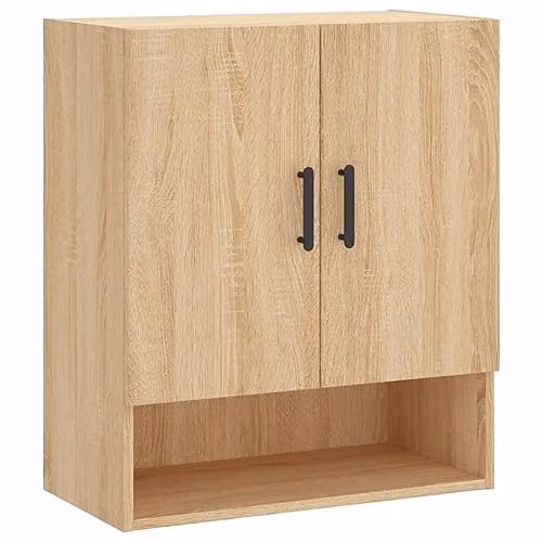 vidaXL Modern Wall Mounted Cabinet in Brown, W/D/H: 60 x 31 x 70 cm