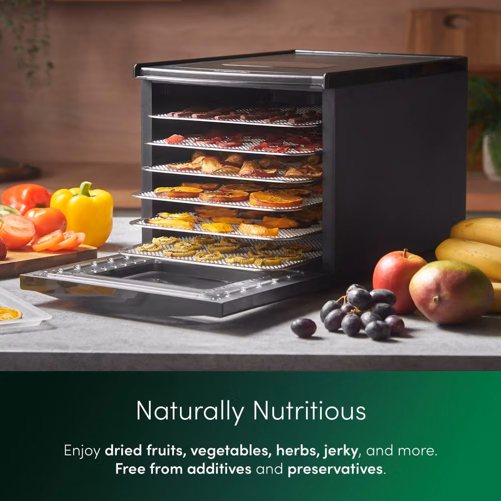 Emperial 6 Tier Food Dehydrator with Temperature and Timer Control, 650W, Black – 2