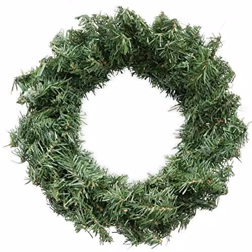 Pelle & Sol Green Artificial Leaves Round Christmas Wreath, Diameter: 40 cm – 1