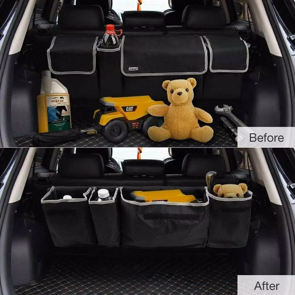 SPETLEK Large Car Boot Organiser and Back Seat Hanger in Black – 4
