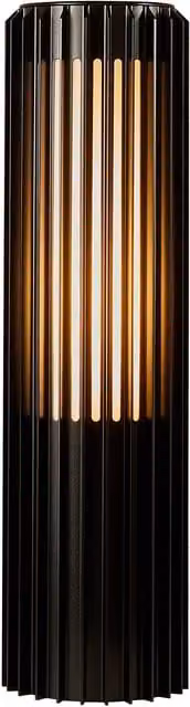 Nordlux Aludra Black Metal Outdoor Post Light with E27 Glass Cylinder and IP44 Rating – 1