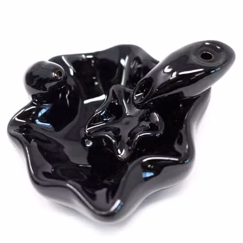 KDMD Black Ceramic Back Flow Incense Burner