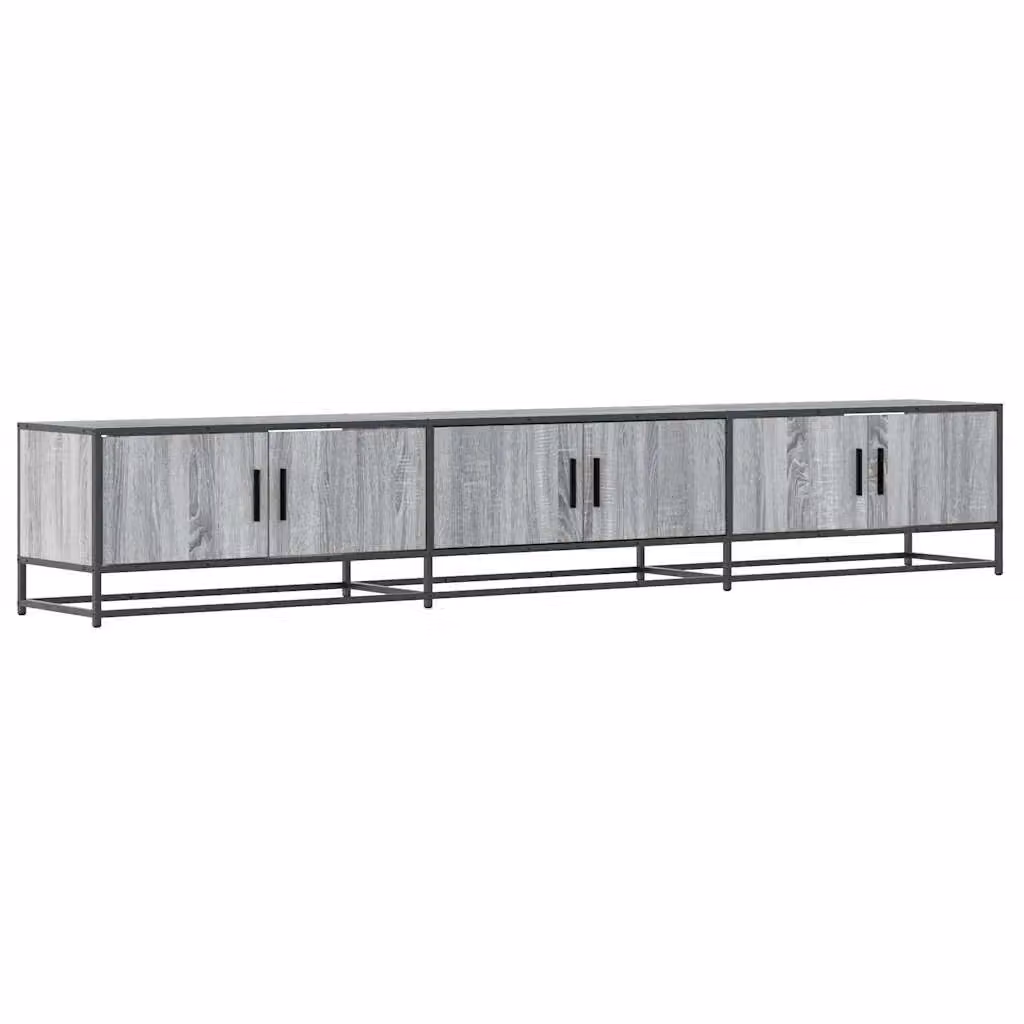 Berkfield Home Grey Sonoma TV Cabinet in Engineered Wood W: 240 cm, D: 41 cm, H: 41 cm – 2