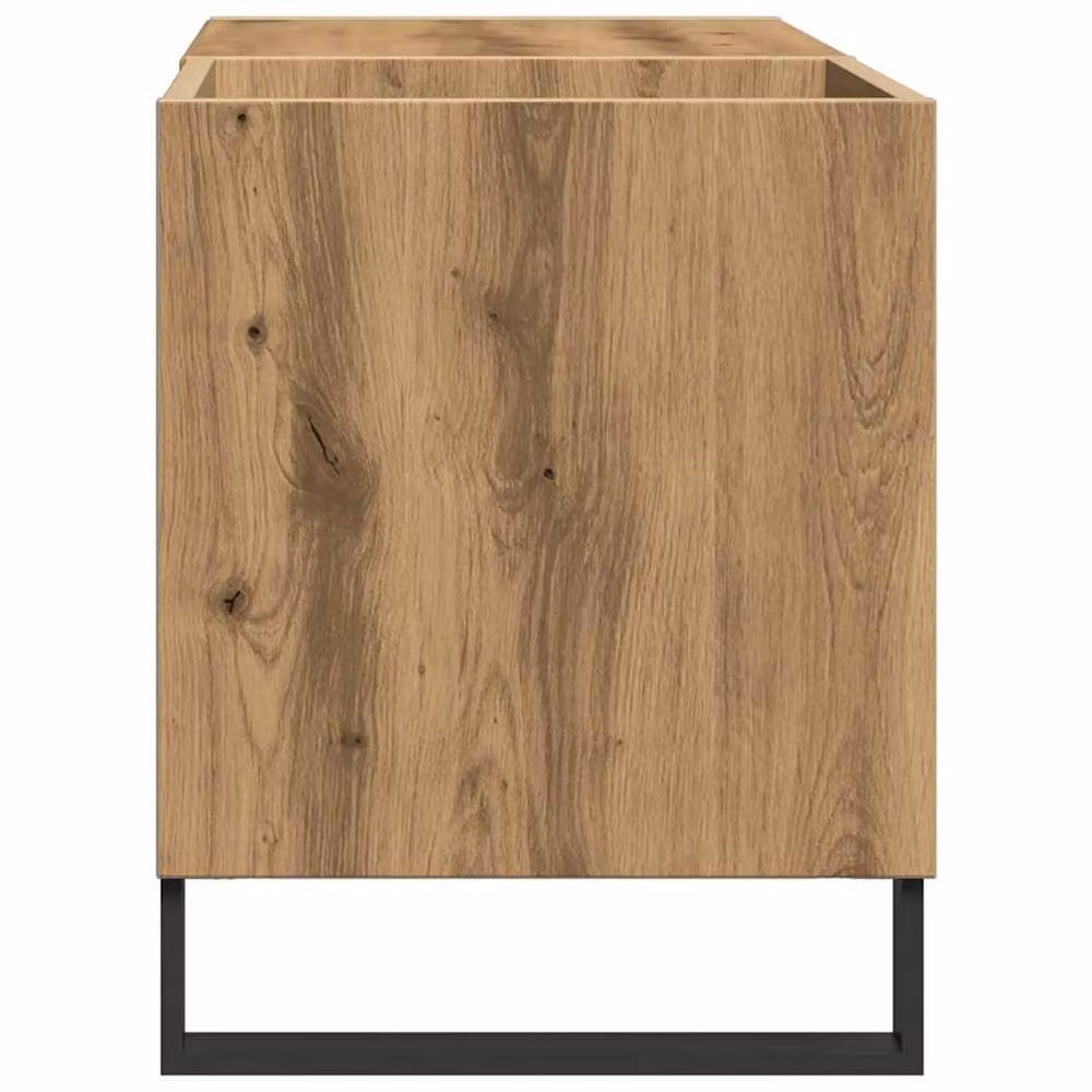 Berkfield Home Artisan Oak Record Cabinet in Brown, W: 84.5 cm, D: 38 cm, H: 48 cm – 5