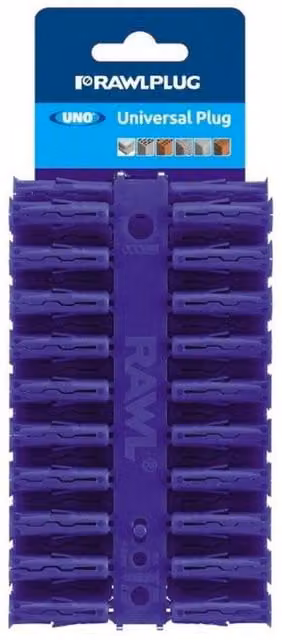Rawlplug Universal Plug, Blue, Pack of 80