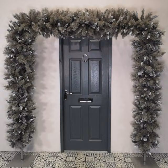 Premier Silver and Grey Christmas Tree Arch – 2