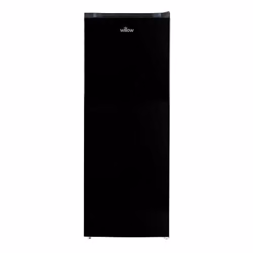 Willow WTF55B 177L Freestanding Tall Upright Freezer with Reversible Door, Black