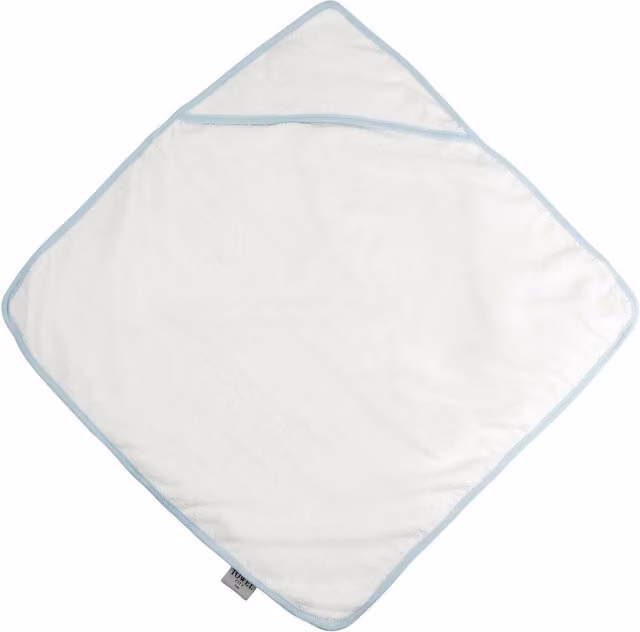 Towel City White Fluffy Cotton Hooded Baby Bath Towel (360 GSM)