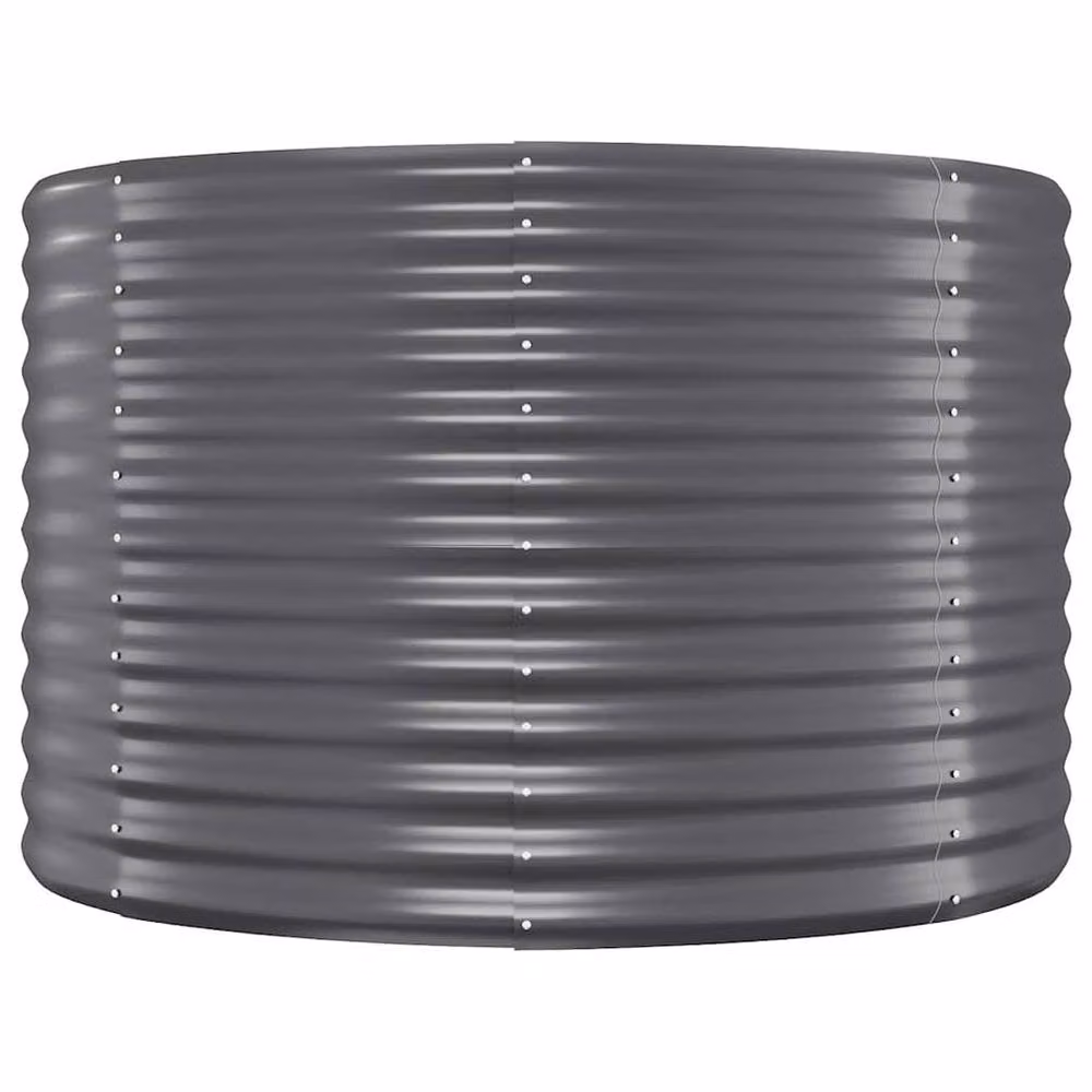 Berkfield Home Garden Powder-coated Steel Raised Bed in Anthracite Grey, W/D/H: 396 x 100 x 68 cm – 4