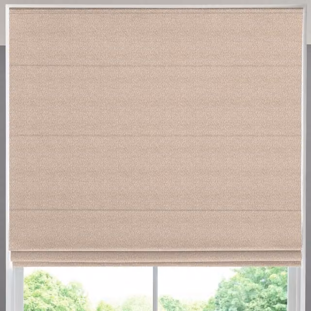 Arkona Made to Measure Blackout Roman Blind in Stone Beige Polyester