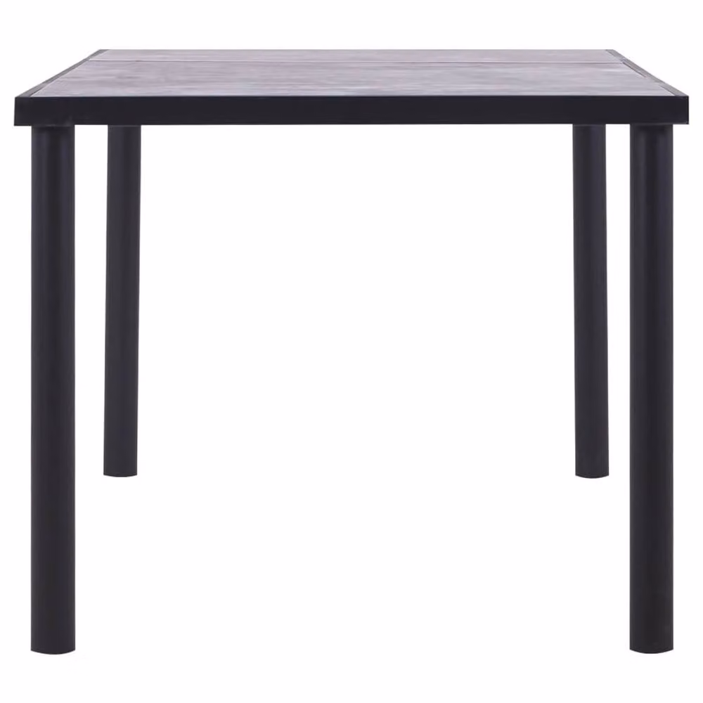 Berkfield Home Modern Rectangular Dining Table in Black and Concrete Grey, W/D/H: 180 x 90 x 75 cm – 2