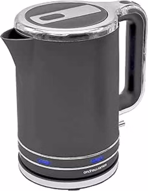 Andrew James Lumiglo Plastic Kettle in Grey and Black