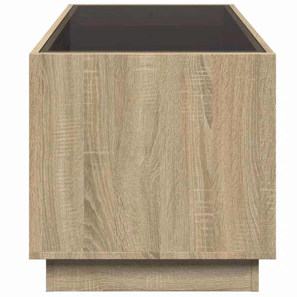 Berkfield Home Infinity LED Coffee Table in Sonoma Oak Brown, W/D/H: 70 x 50 x 50 cm – 5