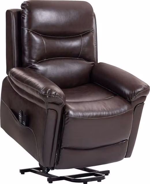 HOMCOM Power Lift Recliner Chair with Vibration Massage, Heat and USB in Brown