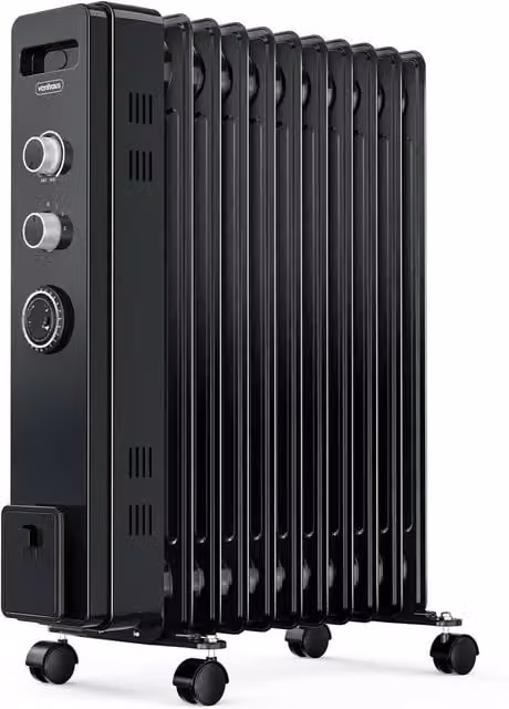 VonHaus 11 Fin Oil Filled Radiator 2500W in Black – 1
