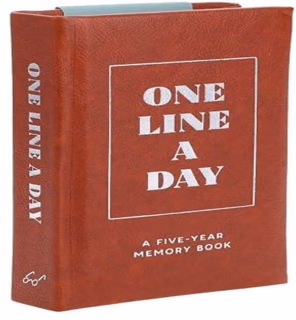 Chronicle Books Luxe One Line a Day Diary in Multicolour and Red