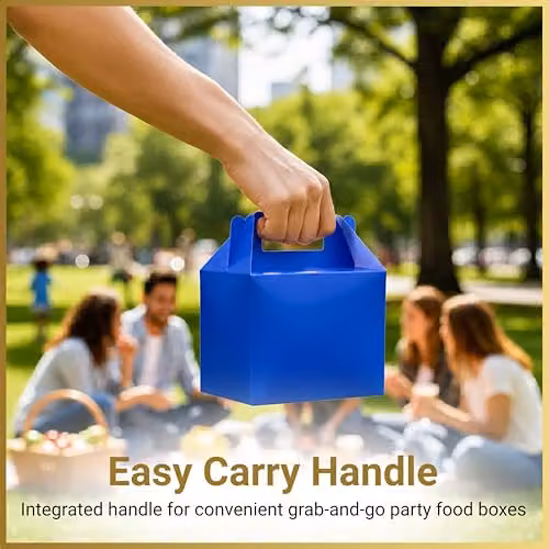 SHATCHI Blue Party Food Lunch Boxes, 20 Pieces, W/D/H: 14 x 12 x 10 cm – 6