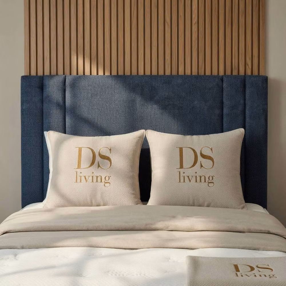 DS Living Velora Upholstered Fabric Divan Bed Frame in Grey, W/D: 180 x 200 cm – 2