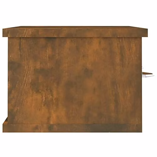 vidaXL Wall Cabinet in Smoked Oak, W: 60 cm, D: 26 cm, H: 18.5 cm – 3