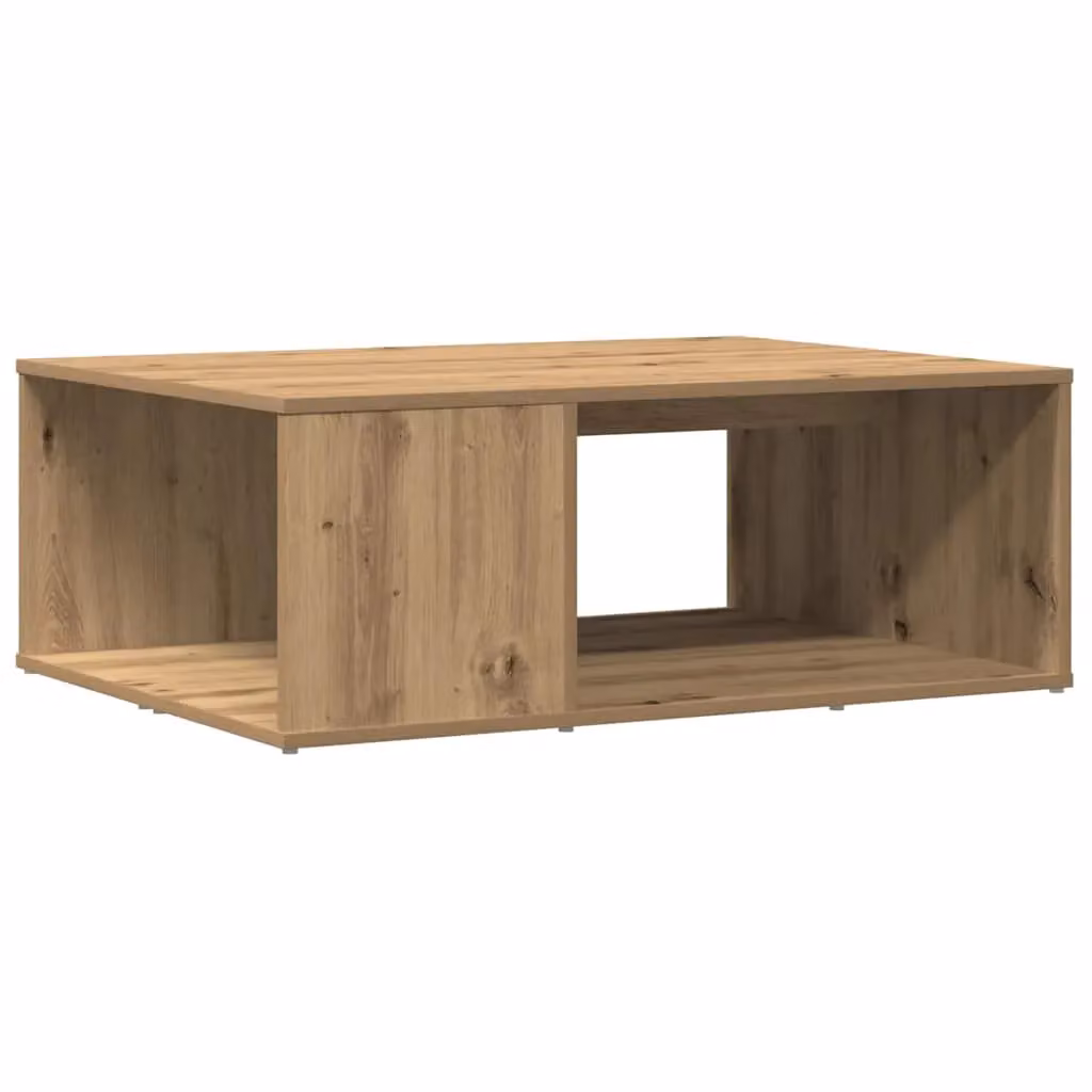 Berkfield Home Artisan Oak Coffee Table in Brown, W/D/H: 90 x 67 x 33 cm – 2