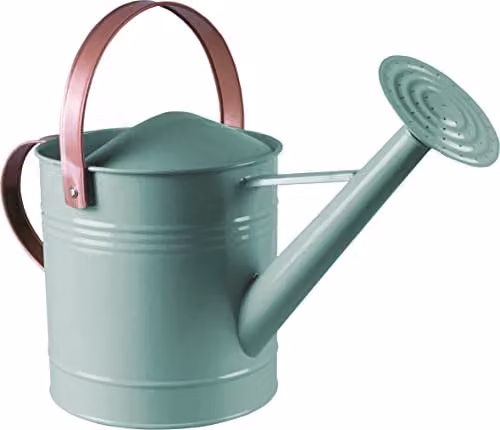 St Helens Home & Garden 4.5 l Metal Watering Can with Rose in Green