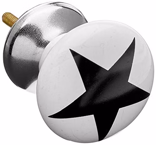 Orsina Set of 4 White Polished Ceramic Star Drawer Knobs – 2