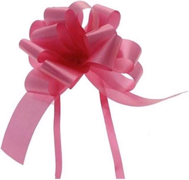 KDMD Cerise Single Pull Bow 31mm Pink 12 Pack