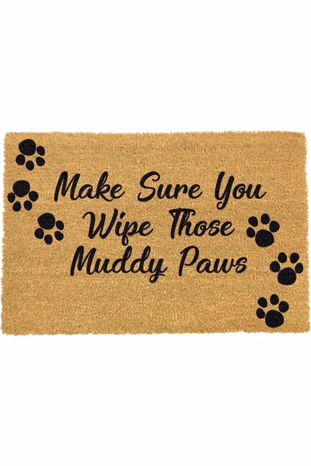 Artsy Mats Country Home Wipe Your Paws Extra Large Coir Doormat in Black, W: 90 cm, D: 60 cm – 2