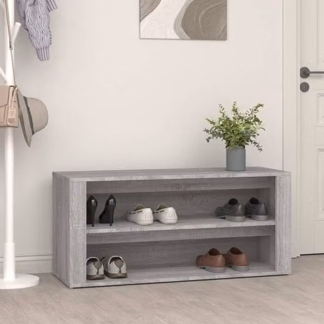 Berkfield Home Grey Sonoma Shoe Rack, W/D/H: 100 x 35 x 45 cm – 1