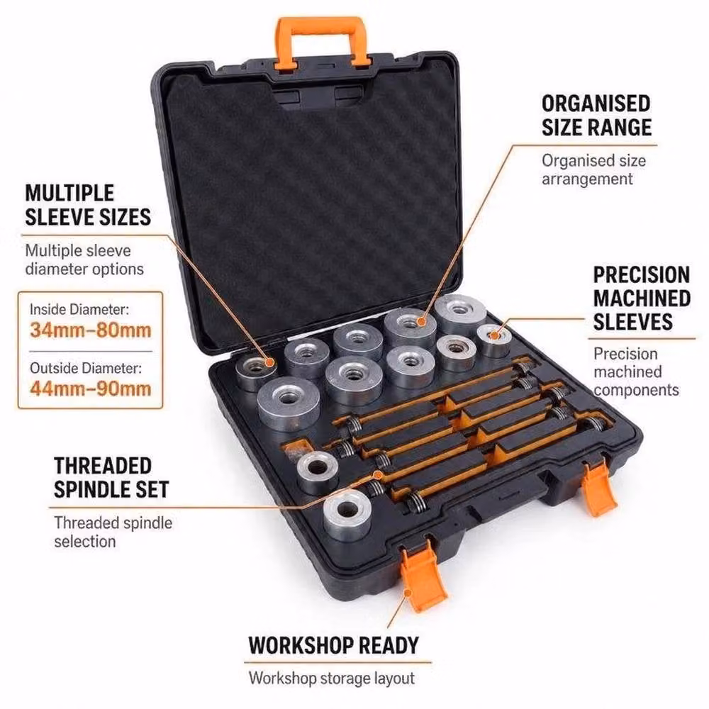 NESTLUNE 24 Piece Press and Pull Sleeve Kit Bearing Bush Seal Removal Tool in Black – 2