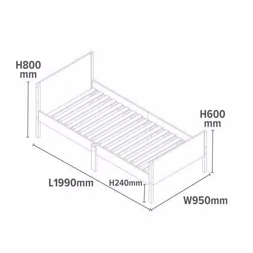 Liberty House Toys Kids Single White Bed with Drawers, W/D/H: 90 x 190 cm – 2