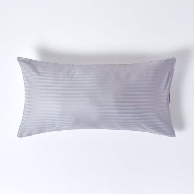 Homescapes Grey 330 Thread Count Egyptian Cotton Percale Housewife Pillowcase