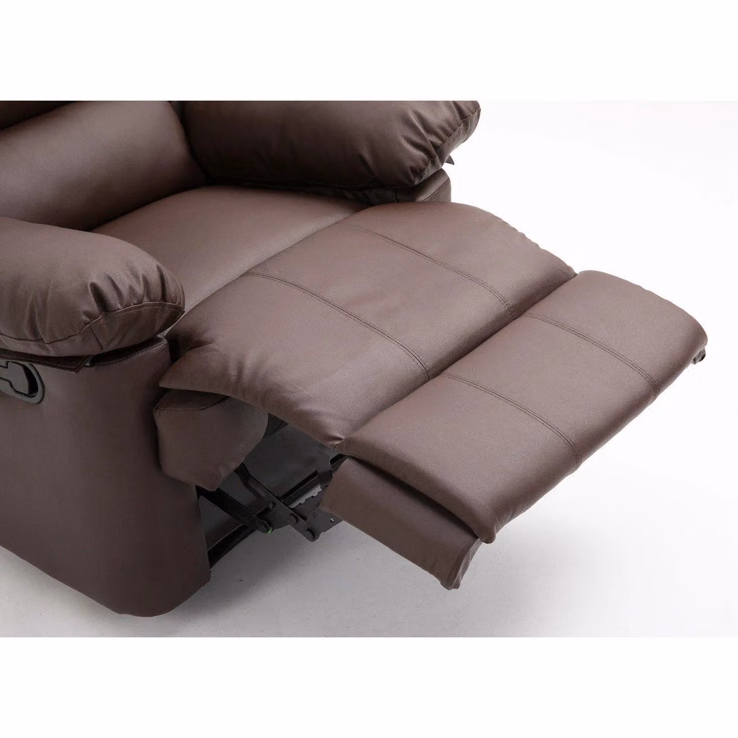 LUXURY LIFE Loxley Brown Leather Recliner Armchair – 4