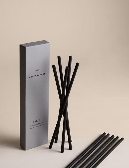 M&S x Kelly Hoppen No. 1 Spicy Reed Diffuser with Ceramic Reeds in Multicolour and Black