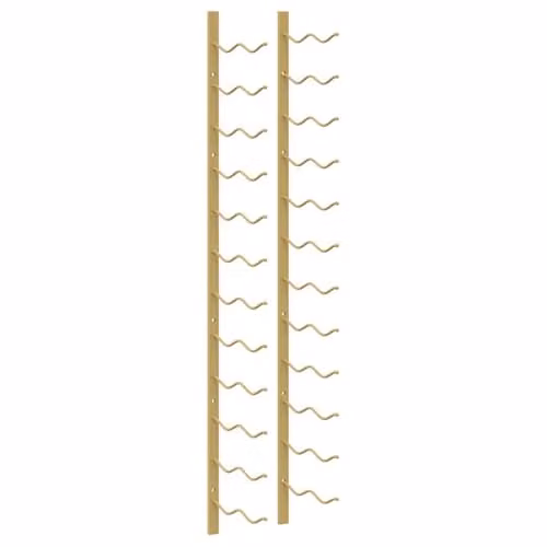 vidaXL Stylish Wall Mounted 24-Bottle Wine Rack in Gold – Durable Metal Construction