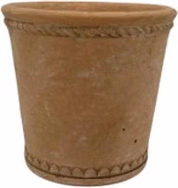 KDMD Terracotta Tapered Cement Pot in Brown