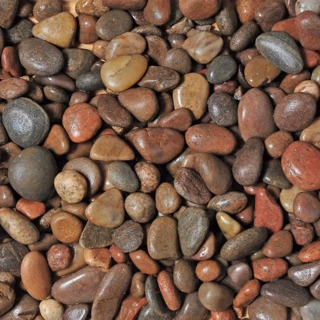 Warma Pebbles Scotch Decorative Stones Bulk Bag in Brown, Red and Grey
