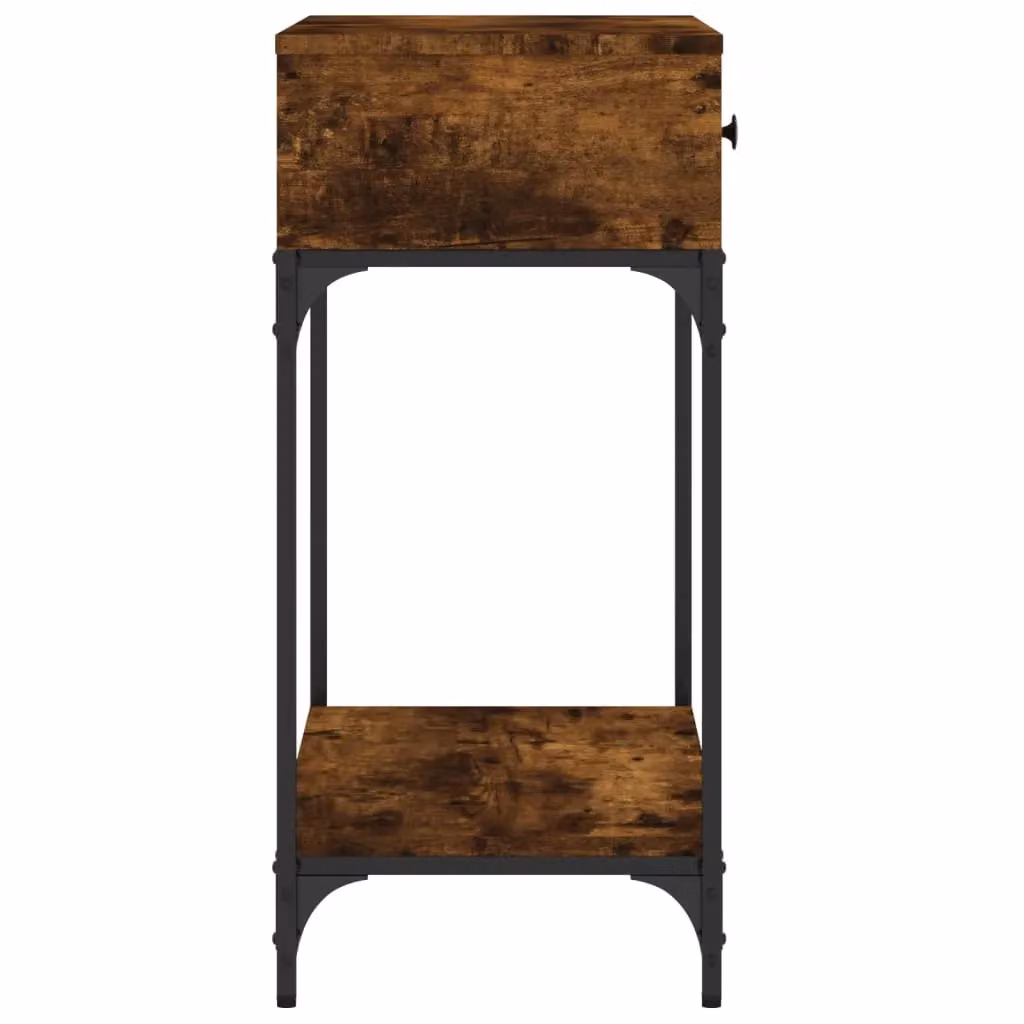 Berkfield Home Console Table in Smoked Oak Brown, W/D/H: 75 x 34.5 x 75 cm – 4